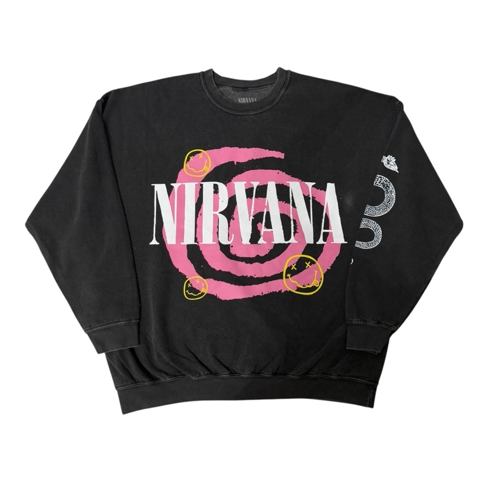 Nirvana Crewneck Sweatshirt Band Graphic